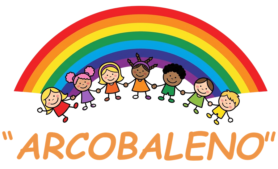 Arcobaleno — bambini sotto un arcobaleno